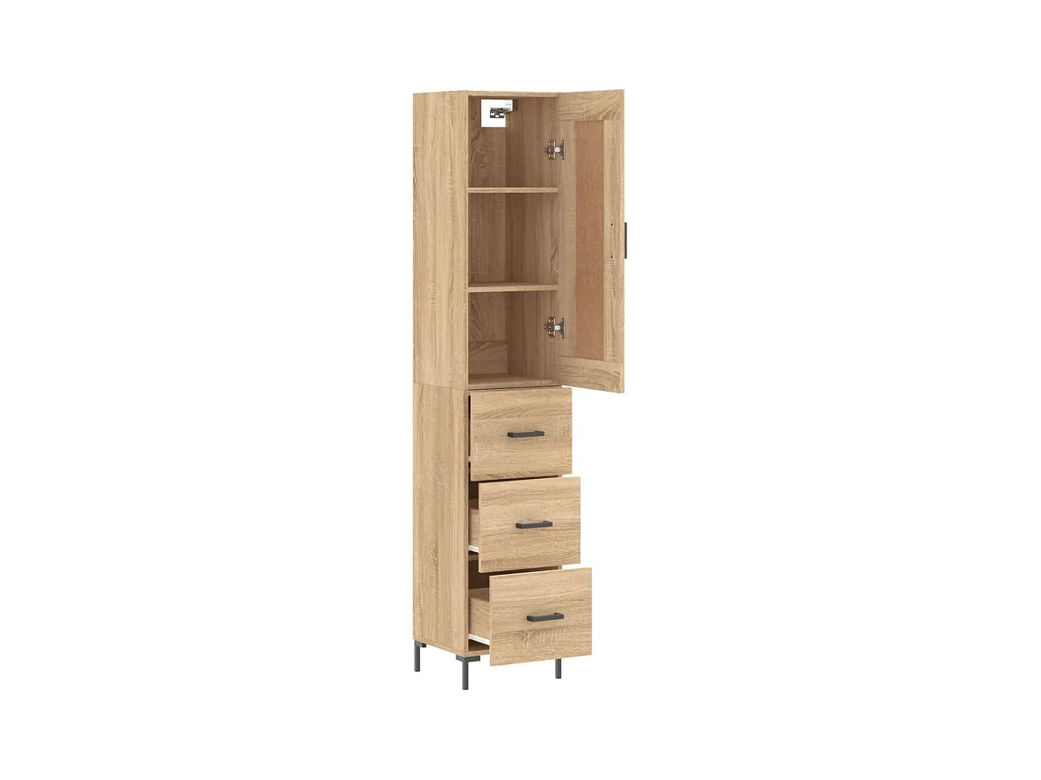 Buffet haut Chêne sonoma 34,5x34x180 cm Bois d'ingénierie