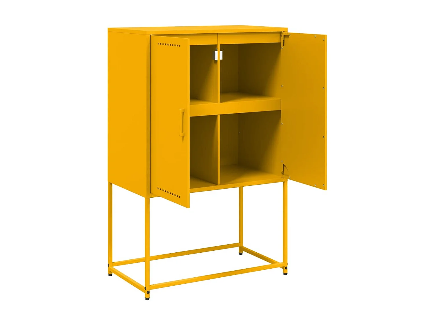 Buffet haut jaune moutarde 68,5x38,5x107 cm acier
