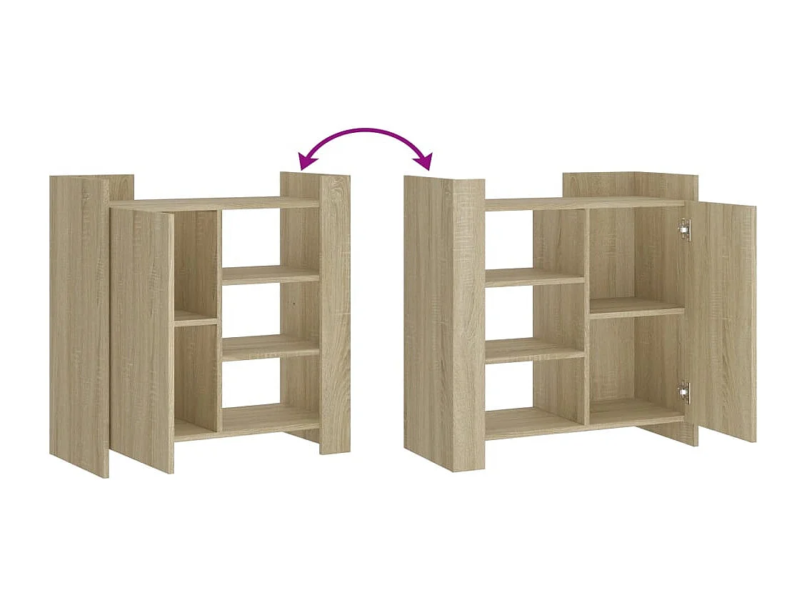 Buffet chêne sonoma 73,5x35x75 cm bois d'ingénierie