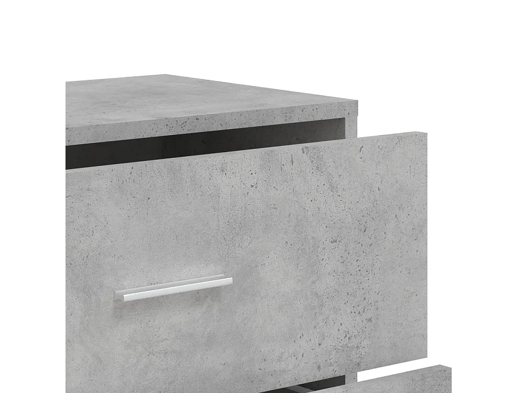 Buffets 2 pièces gris béton 60x31x84 cm bois d'ingénierie
