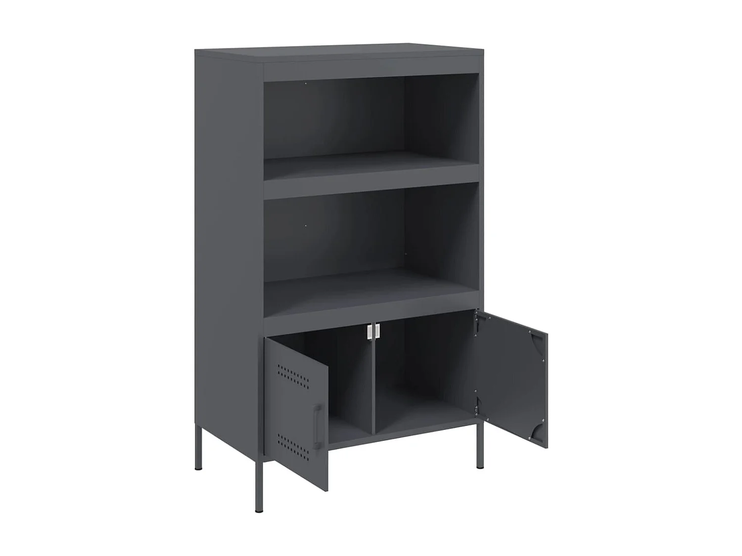 Buffet haut anthracite 68x39x113 cm acier