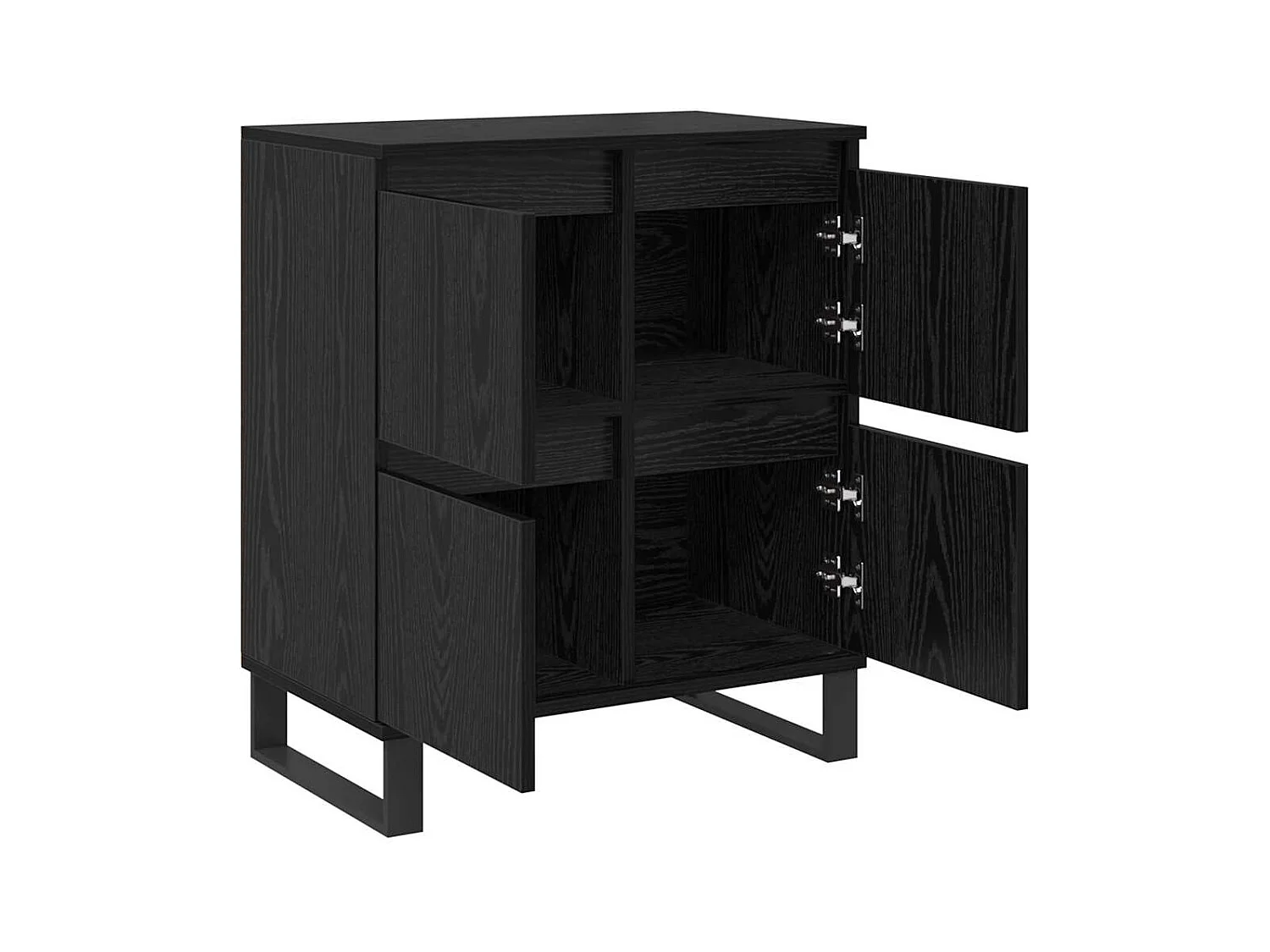 Buffets 2 pièces Chêne noir 120 x 35 x 70 cm Bois d'ingénierie