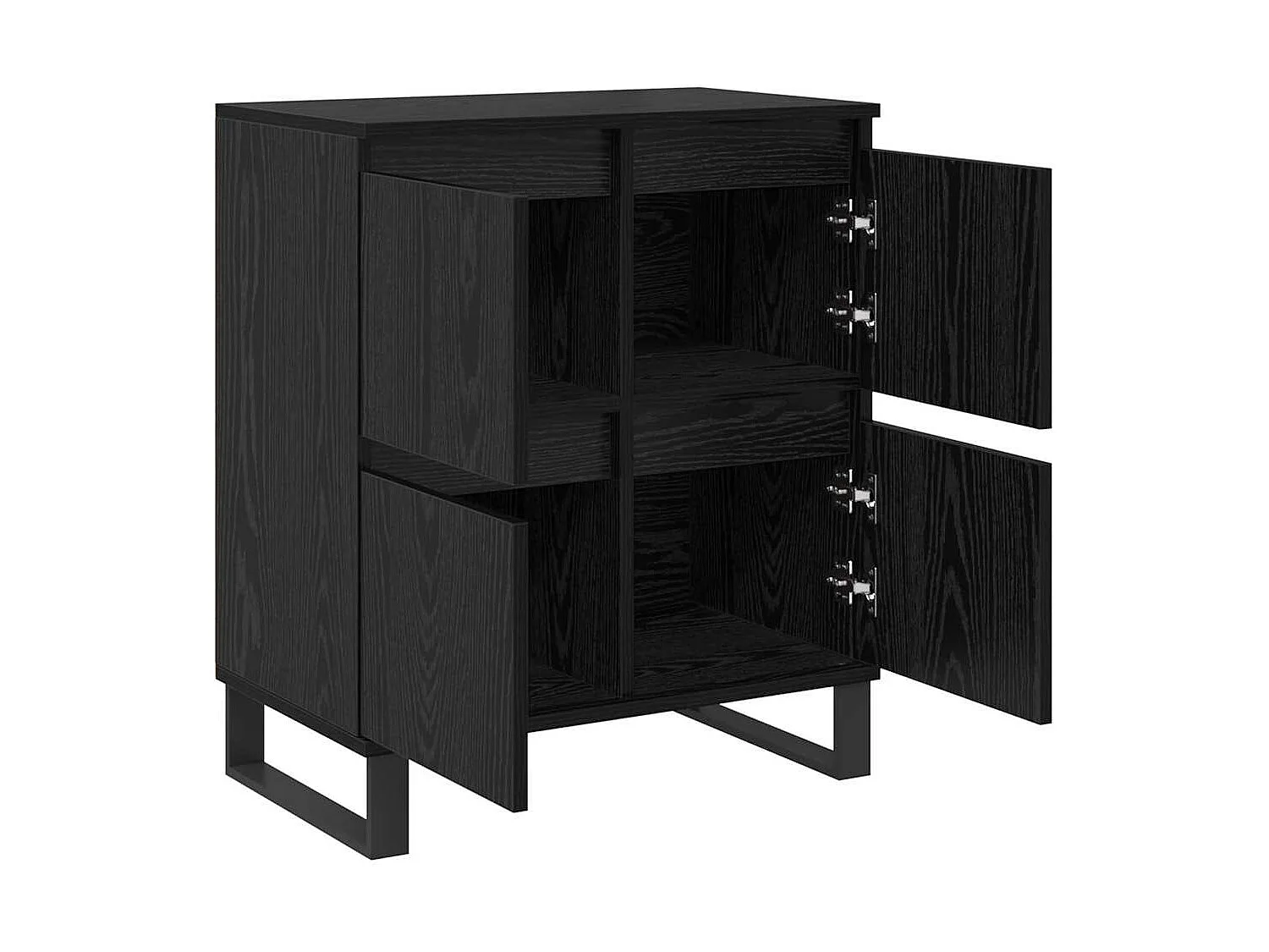Buffets 2 pièces Chêne noir 120 x 35 x 70 cm Bois d'ingénierie