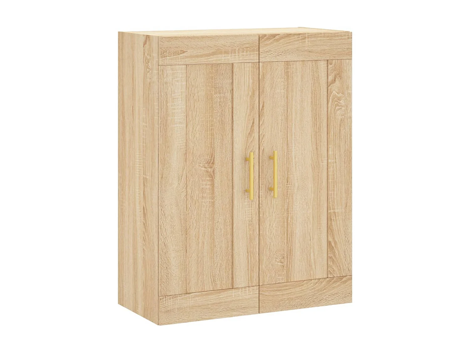 Aparador alto madera contrachapada color roble 69,5x34x180 cm