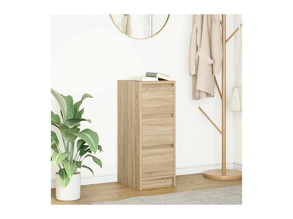 Buffet chêne sonoma 29,5x34x76 cm bois d'ingénierie