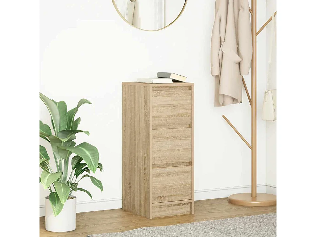 Buffet chêne sonoma 29,5x34x76 cm bois d'ingénierie