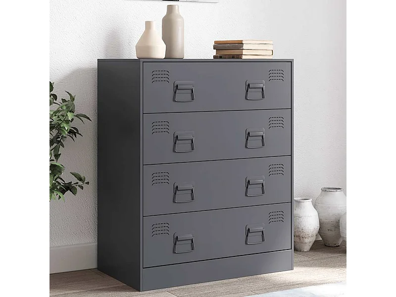 Buffet anthracite 67x39x83 cm acier
