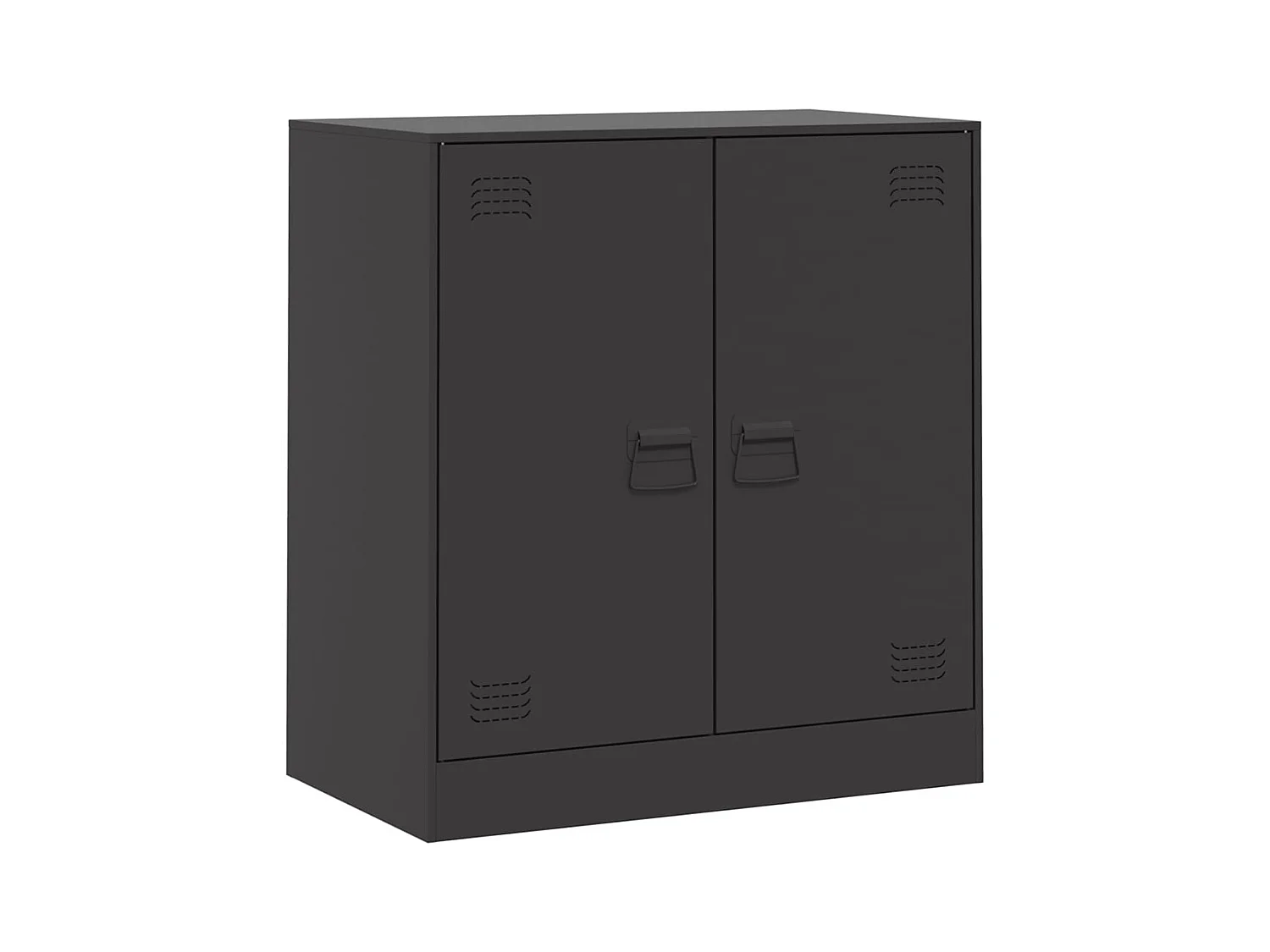 Buffet noir 67x39x73 cm acier