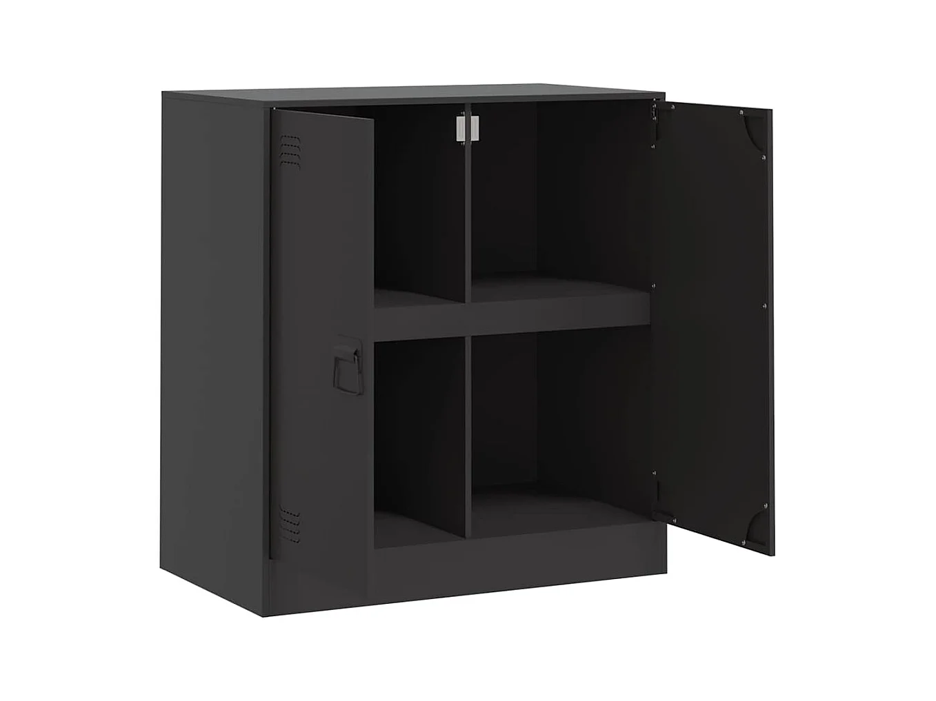 Buffet noir 67x39x73 cm acier