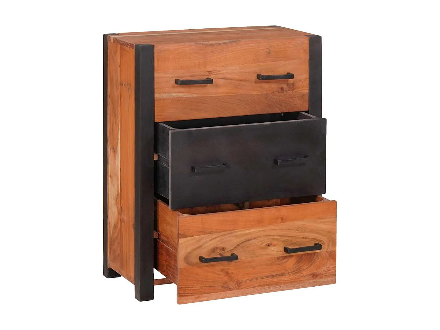 Buffet 3 pièces Marron 55 x 30 x 75 cm Bois d'acacia massif