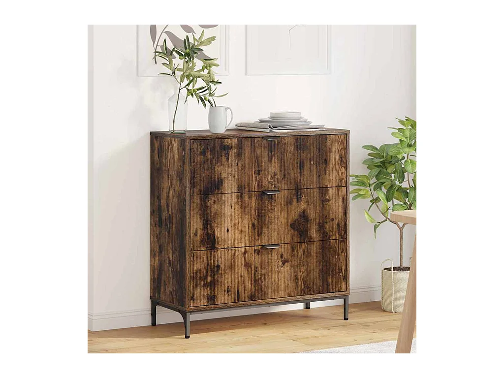 Vitrina Roble ahumado 79.5 x 33 x 82 cm Madera contrachapada