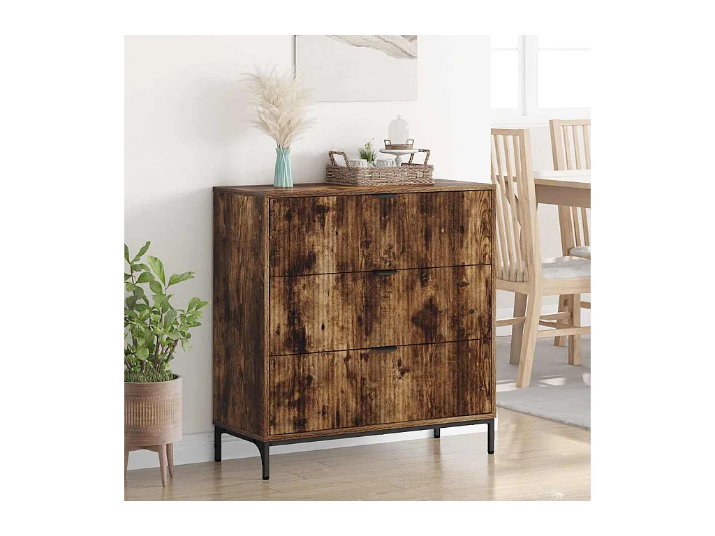 Vitrina Roble ahumado 79.5 x 33 x 82 cm Madera contrachapada