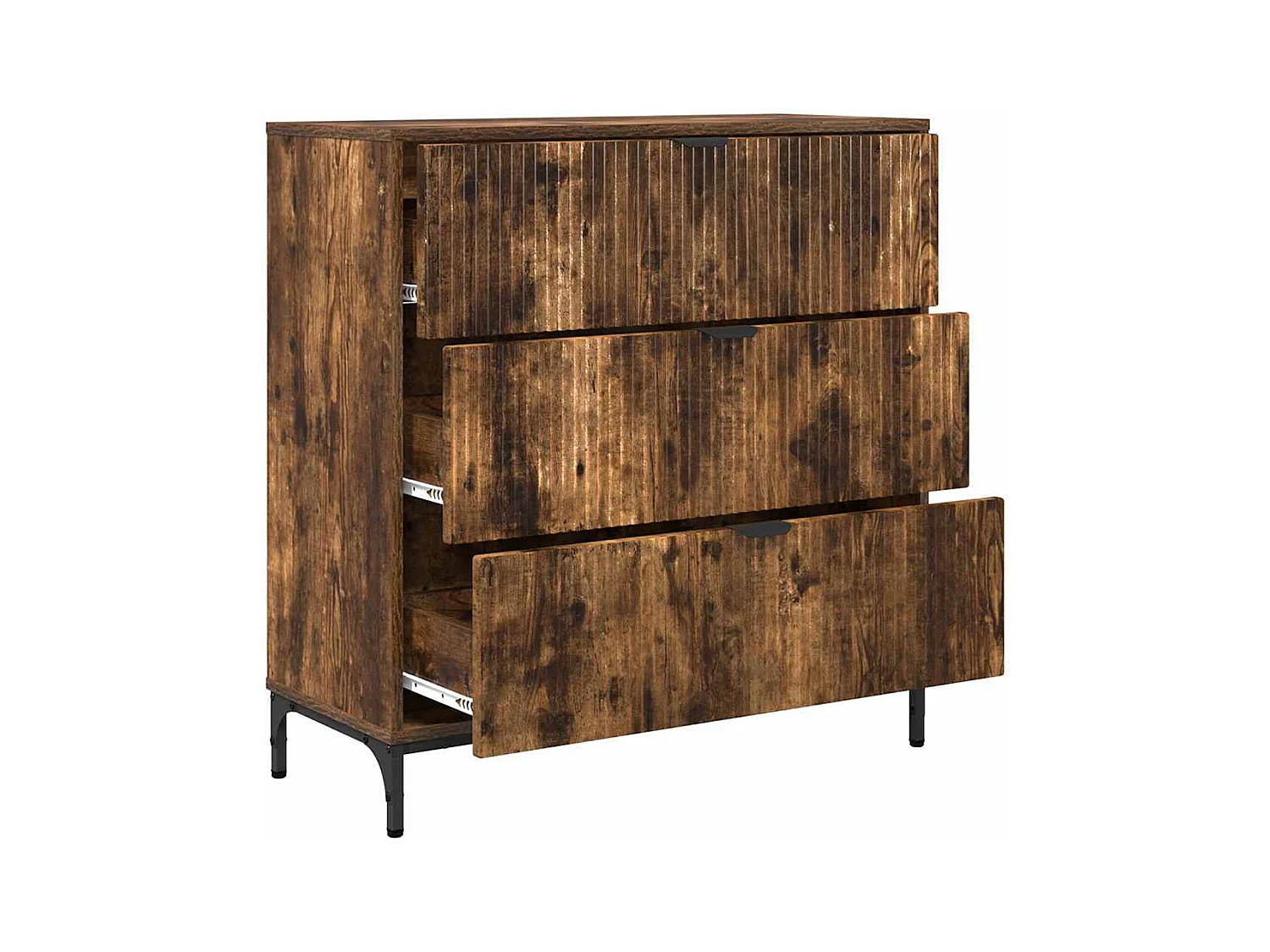 Vitrina Roble ahumado 79.5 x 33 x 82 cm Madera contrachapada