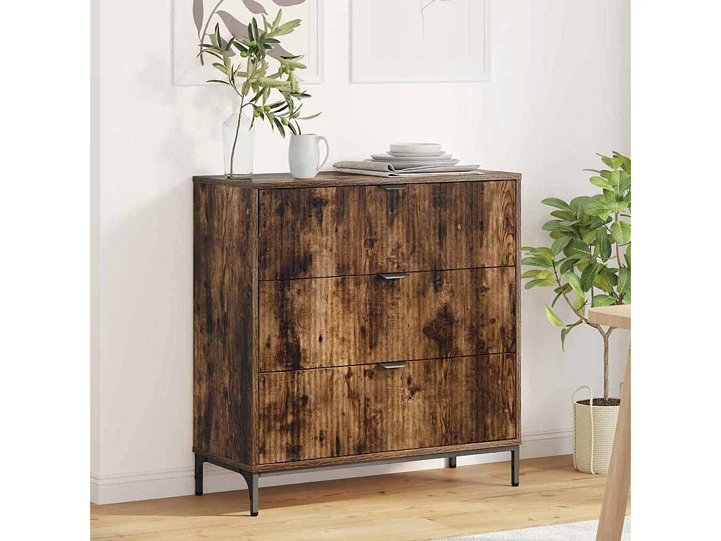 Buffet Carvalho fumado 79.5 x 33 x 82 cm Madeira processada