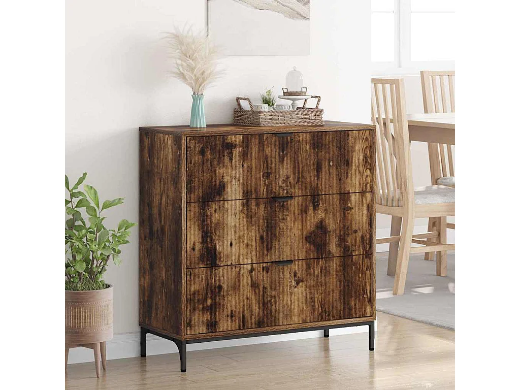 Buffet Carvalho fumado 79.5 x 33 x 82 cm Madeira processada