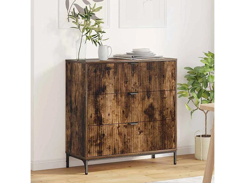 Buffet Carvalho fumado 79.5 x 33 x 82 cm Madeira processada