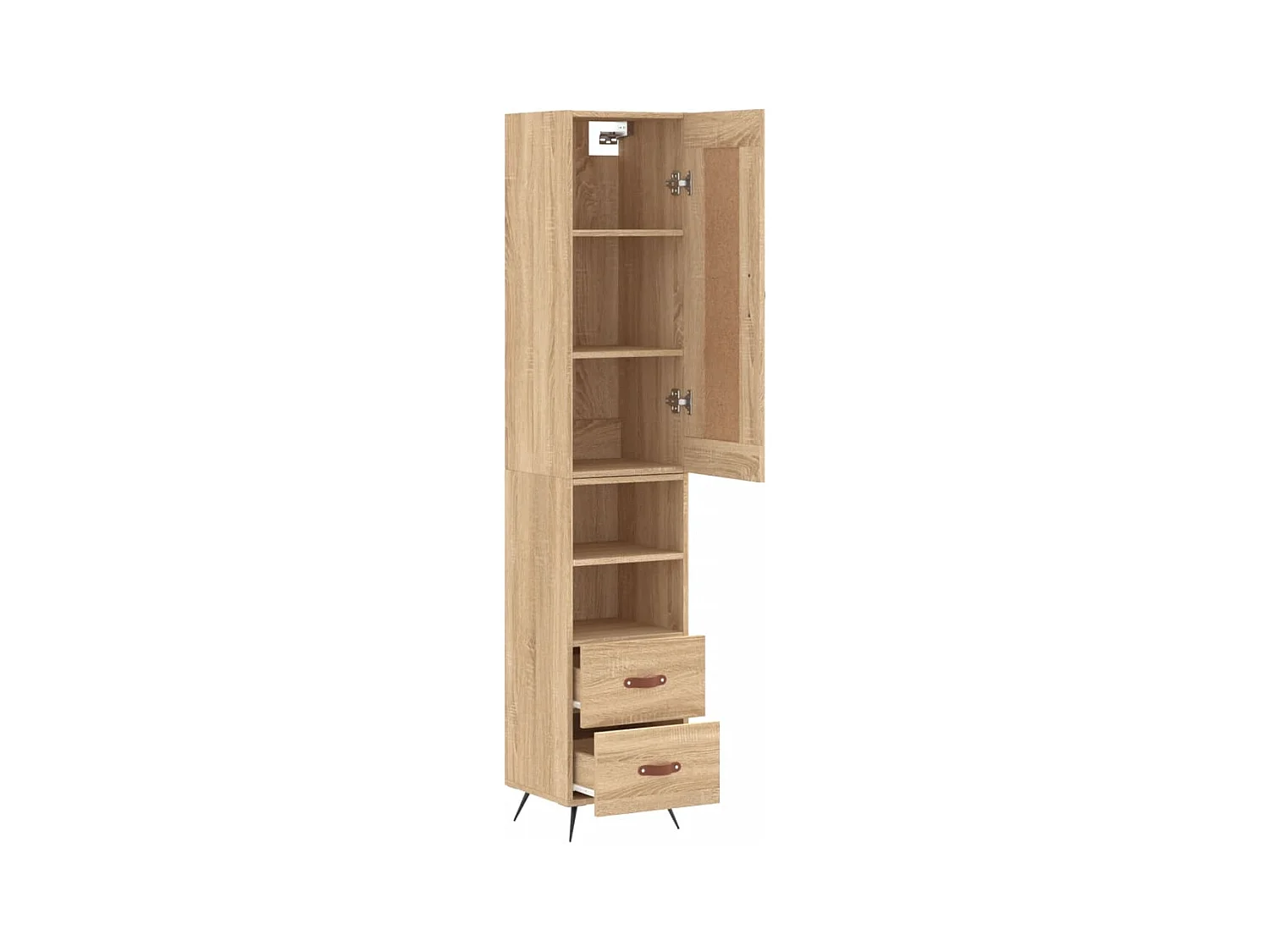 Buffet haut Chêne sonoma 34,5x34x180 cm Bois d'ingénierie