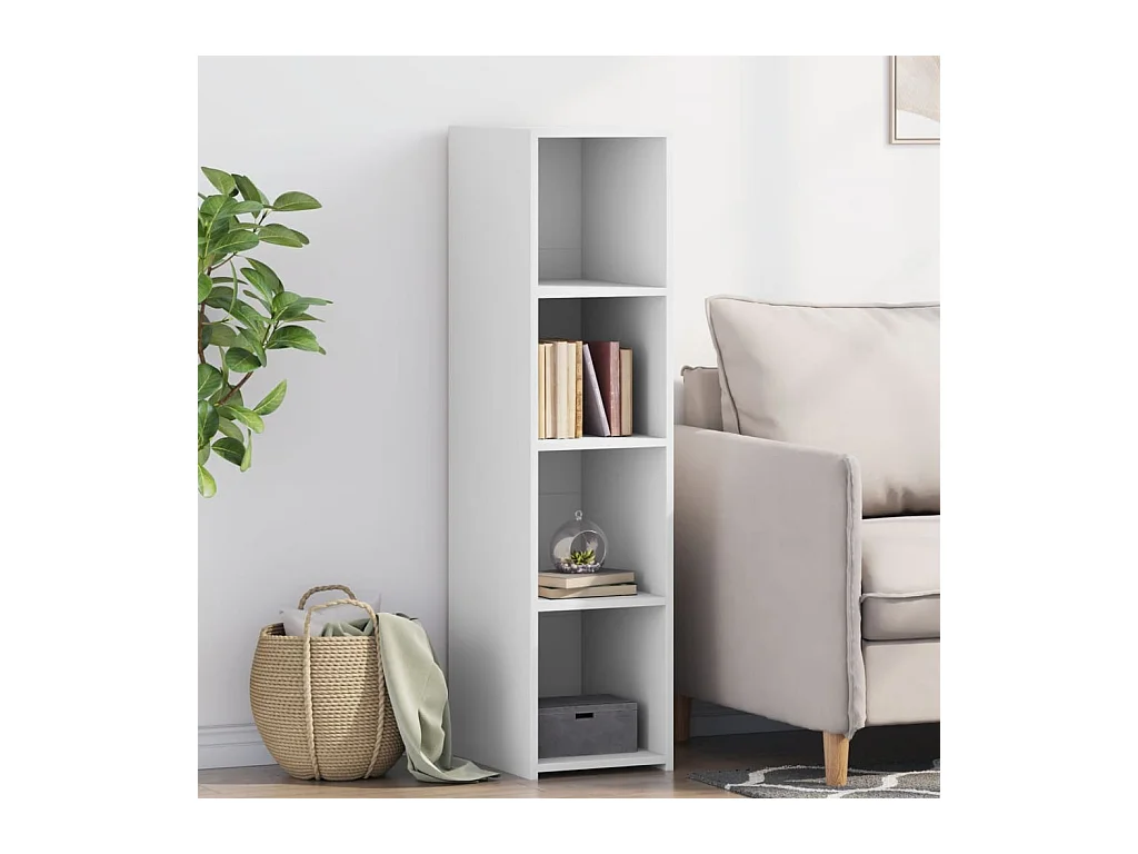 Buffet blanc 30x41x124 cm bois d'ingénierie