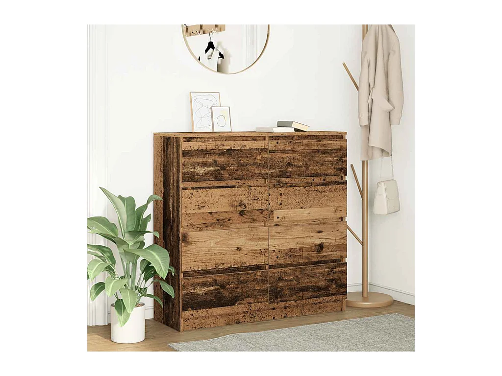 Buffet vieux bois 100x35x99 cm bois d'ingénierie