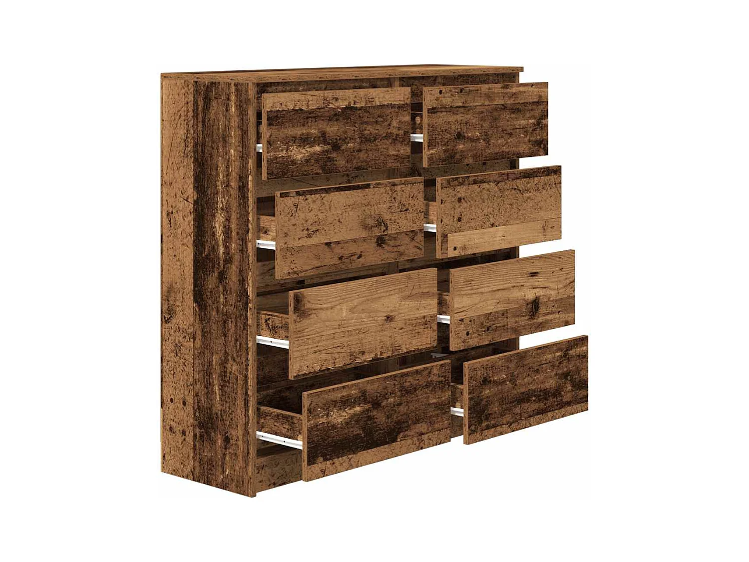 Buffet vieux bois 100x35x99 cm bois d'ingénierie