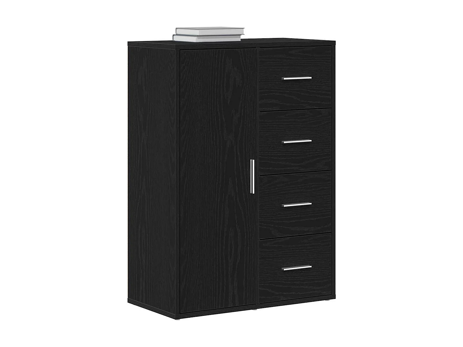 Buffet avec tiroir Chêne noir 60 x 31 x 84 cm Bois d'ingénierie