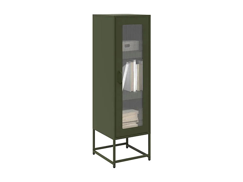 Buffet haut vert olive 36x39x123 cm acier laminé à froid