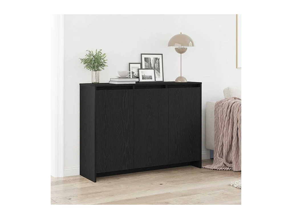 Buffet Noir 102 x 33 x 75 cm Bois d'ingénierie