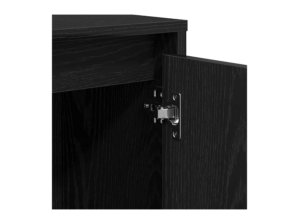 Buffet Noir 102 x 33 x 75 cm Bois d'ingénierie