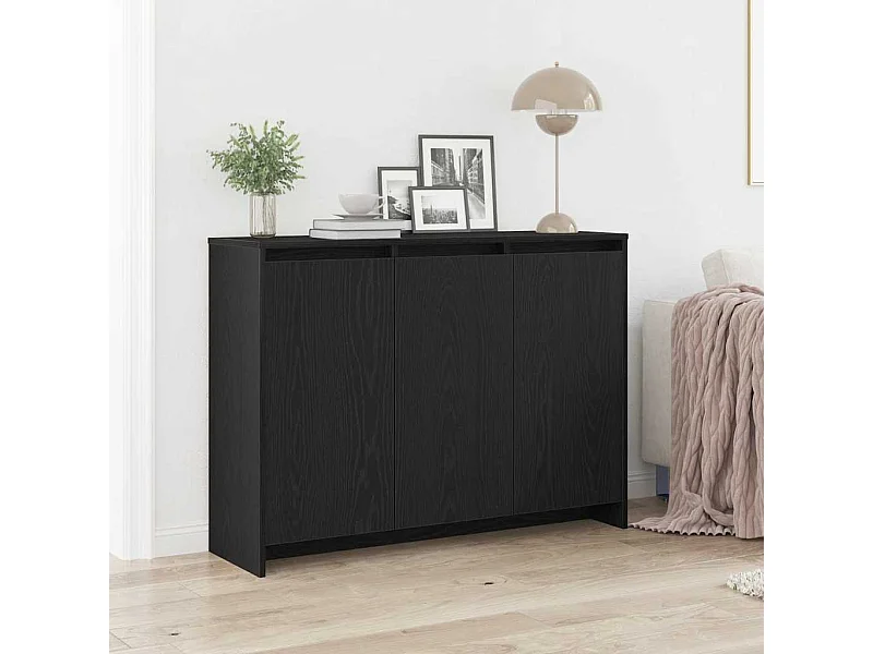 Buffet Noir 102 x 33 x 75 cm Bois d'ingénierie