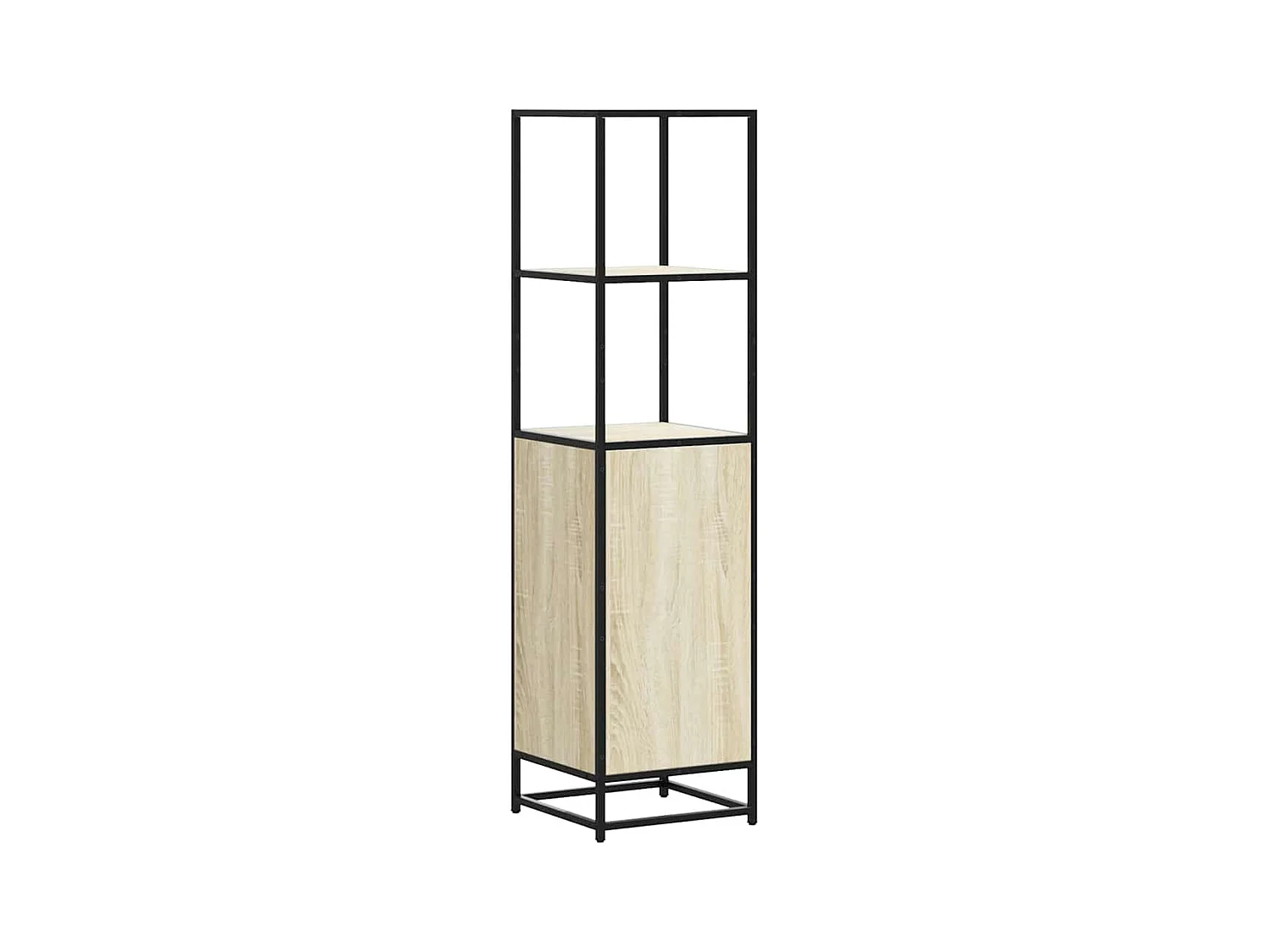 Buffet haut chêne sonoma 35,5x35x139 cm bois d'ingénierie métal