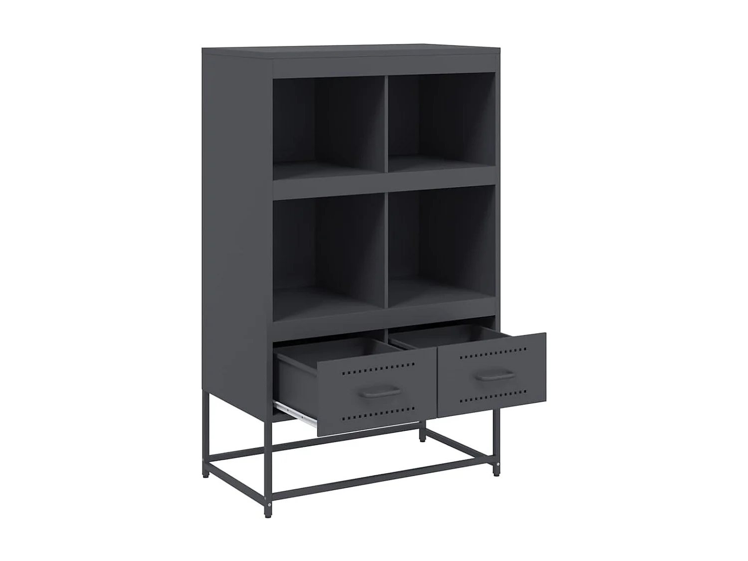 Buffet haut anthracite 68x39x111,5 cm acier