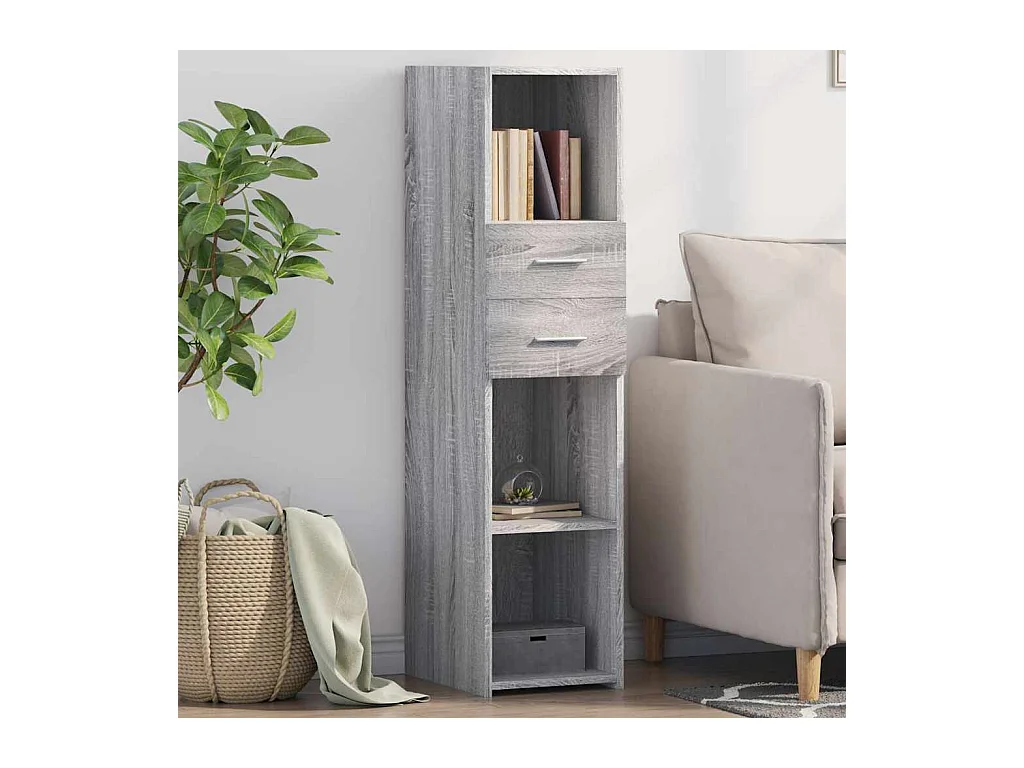 Buffet haut sonoma gris 30x42,5x124 cm bois d'ingénierie