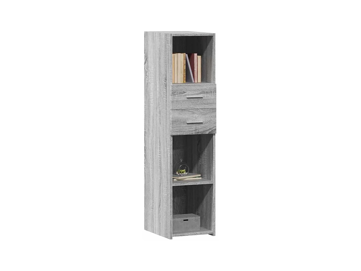 Buffet haut sonoma gris 30x42,5x124 cm bois d'ingénierie