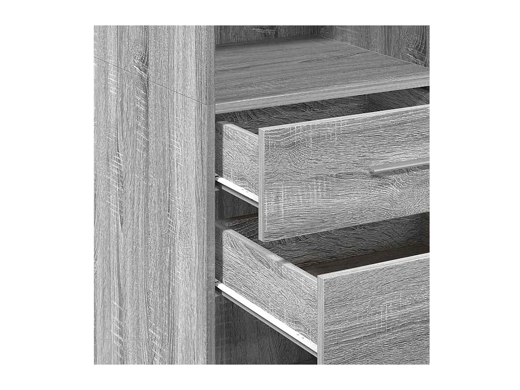 Buffet haut sonoma gris 30x42,5x124 cm bois d'ingénierie
