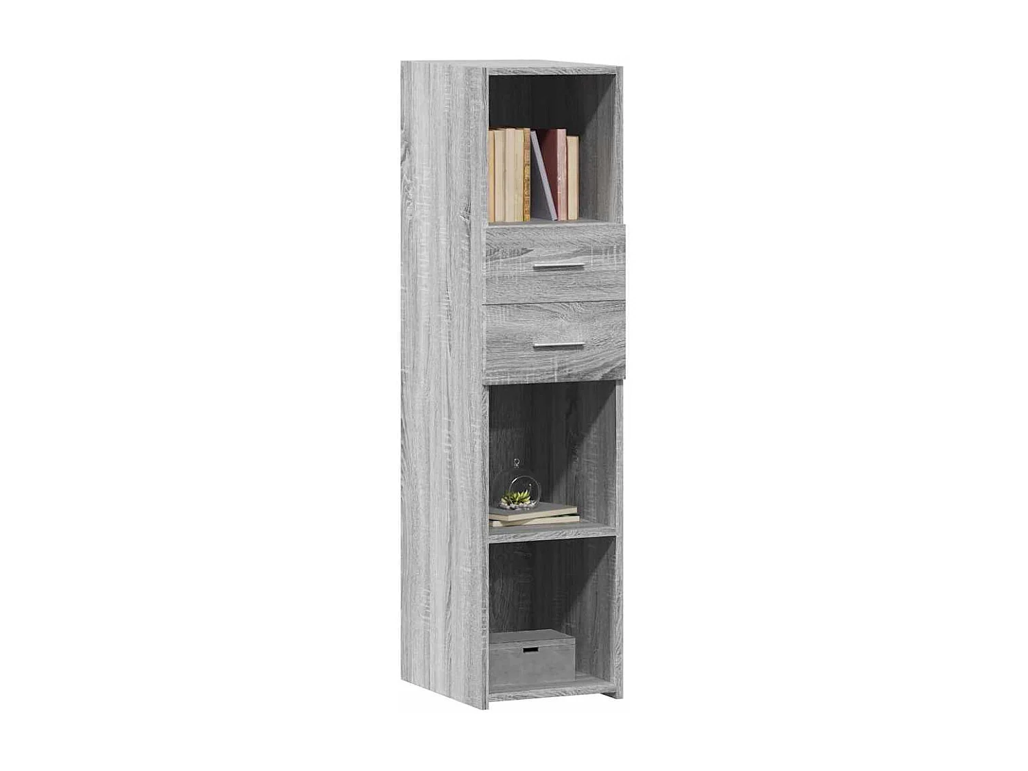 Buffet haut sonoma gris 30x42,5x124 cm bois d'ingénierie
