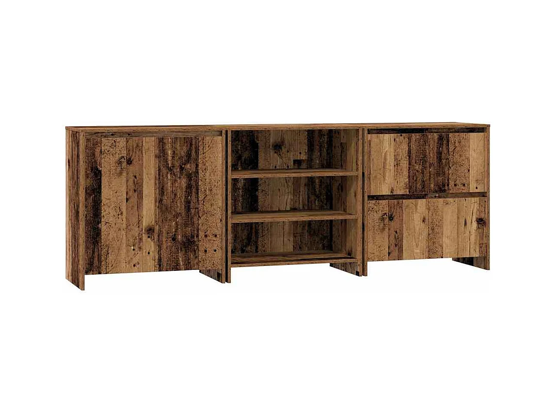 Buffets 3 pièces Bois ancien 70 x 41 x 75 cm Bois d'ingénierie