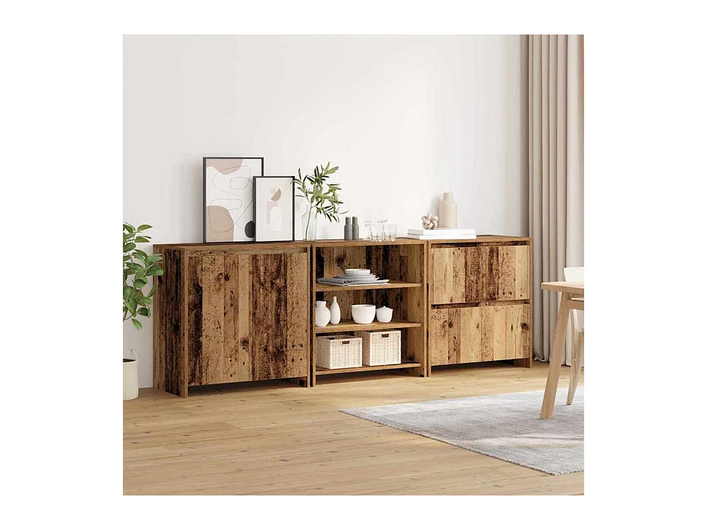 Buffets 3 pièces Bois ancien 70 x 41 x 75 cm Bois d'ingénierie