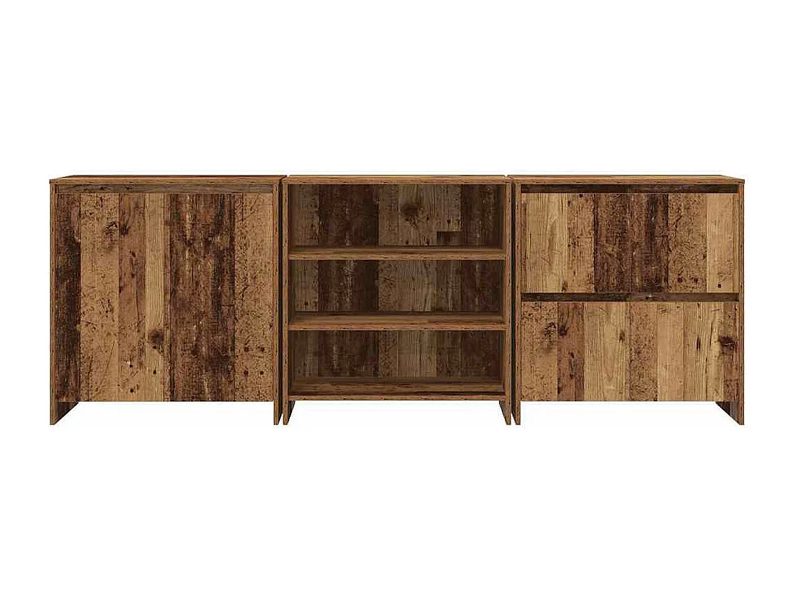 Buffets 3 pièces Bois ancien 70 x 41 x 75 cm Bois d'ingénierie