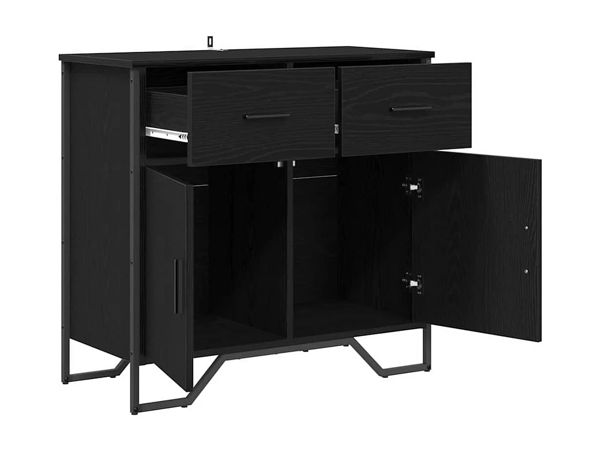 Buffet Chêne noir 79.5 x 35.5 x 74.5 cm Bois d'ingénierie