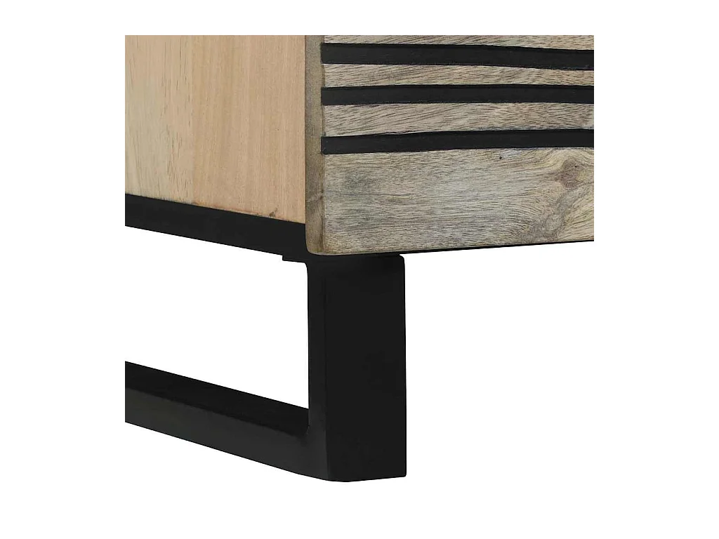 Buffet Blanc 80 x 33 x 75 cm bois de manguier massif