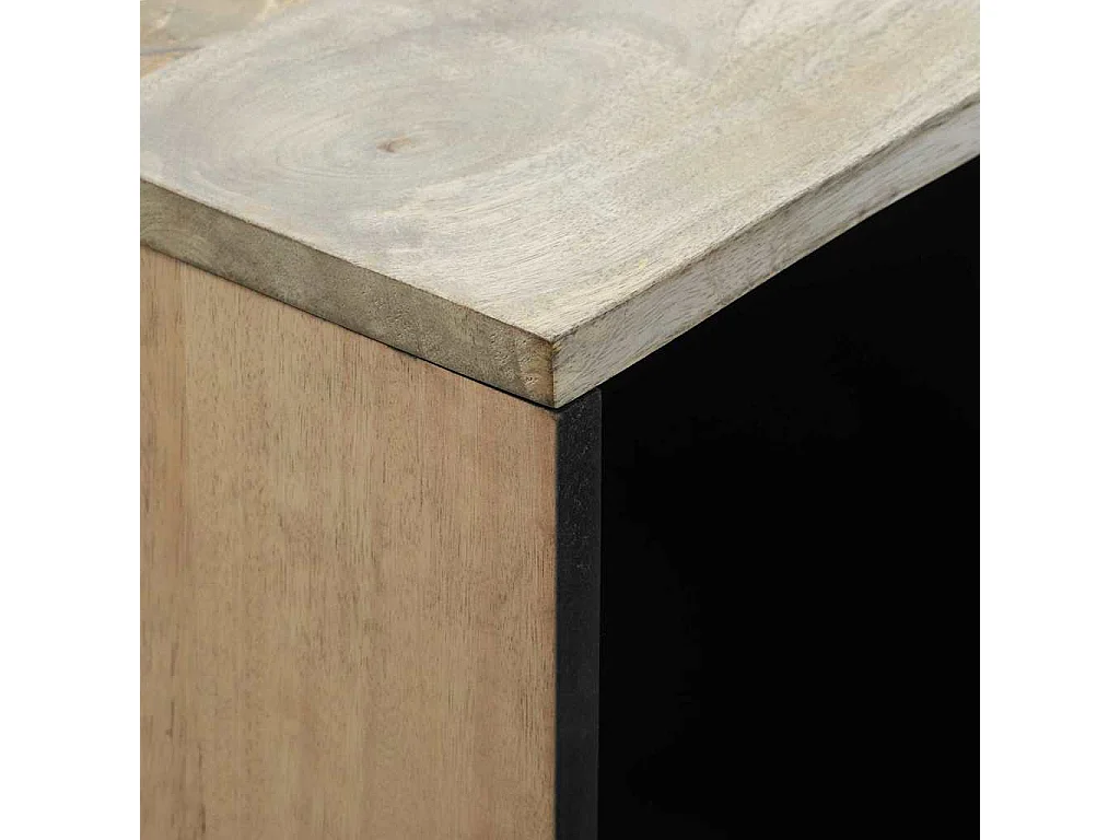 Buffet Blanc 80 x 33 x 75 cm bois de manguier massif