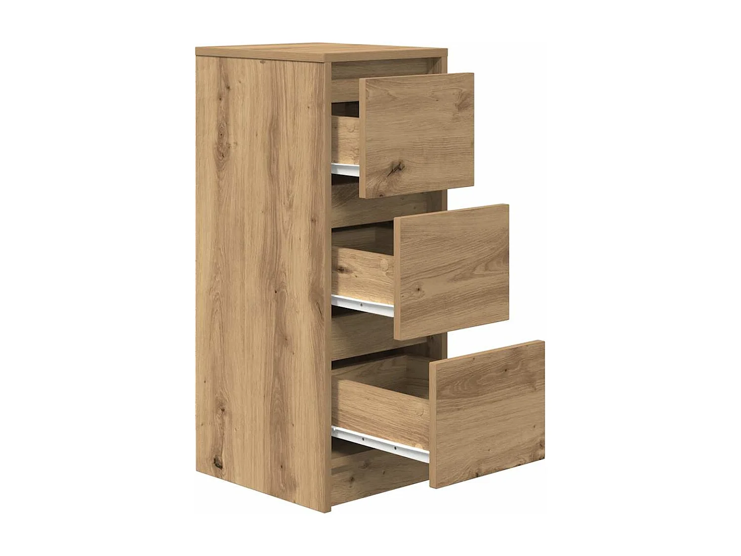 Buffet chêne artisanal 29,5x34x76 cm bois d'ingénierie