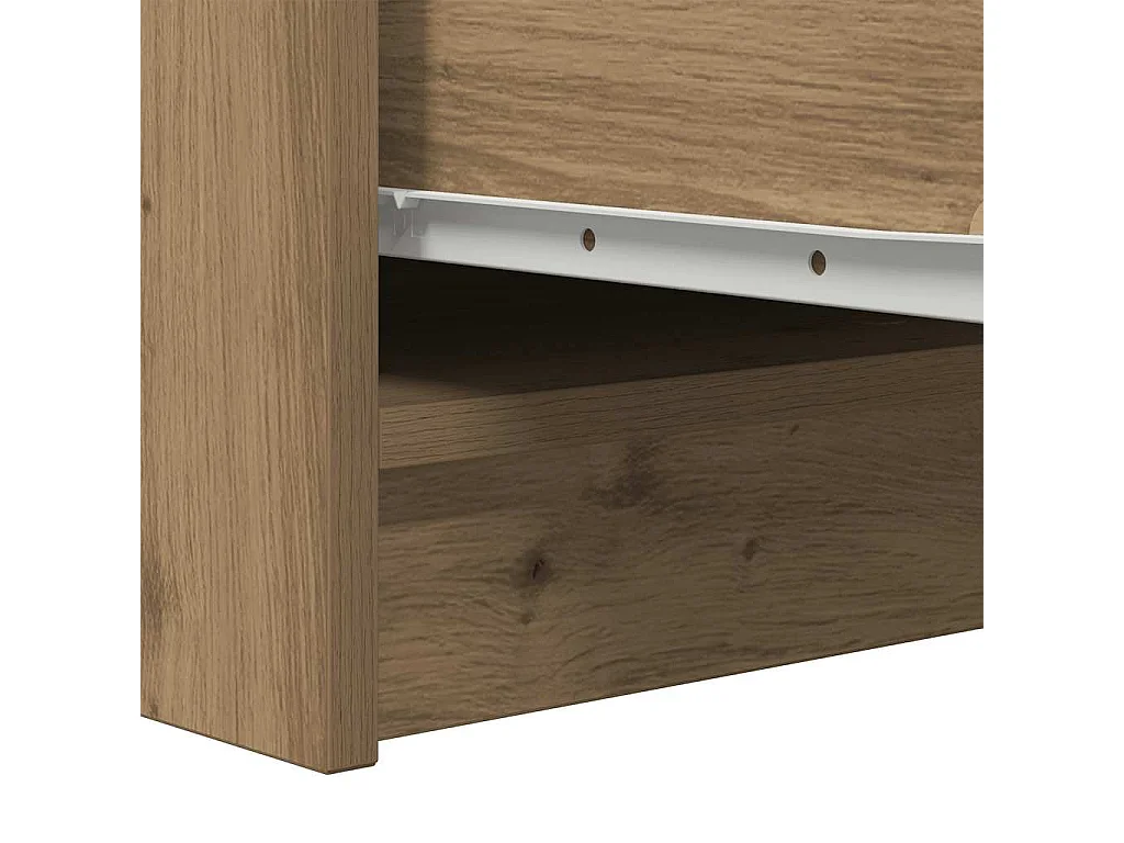 Buffet chêne artisanal 29,5x34x76 cm bois d'ingénierie