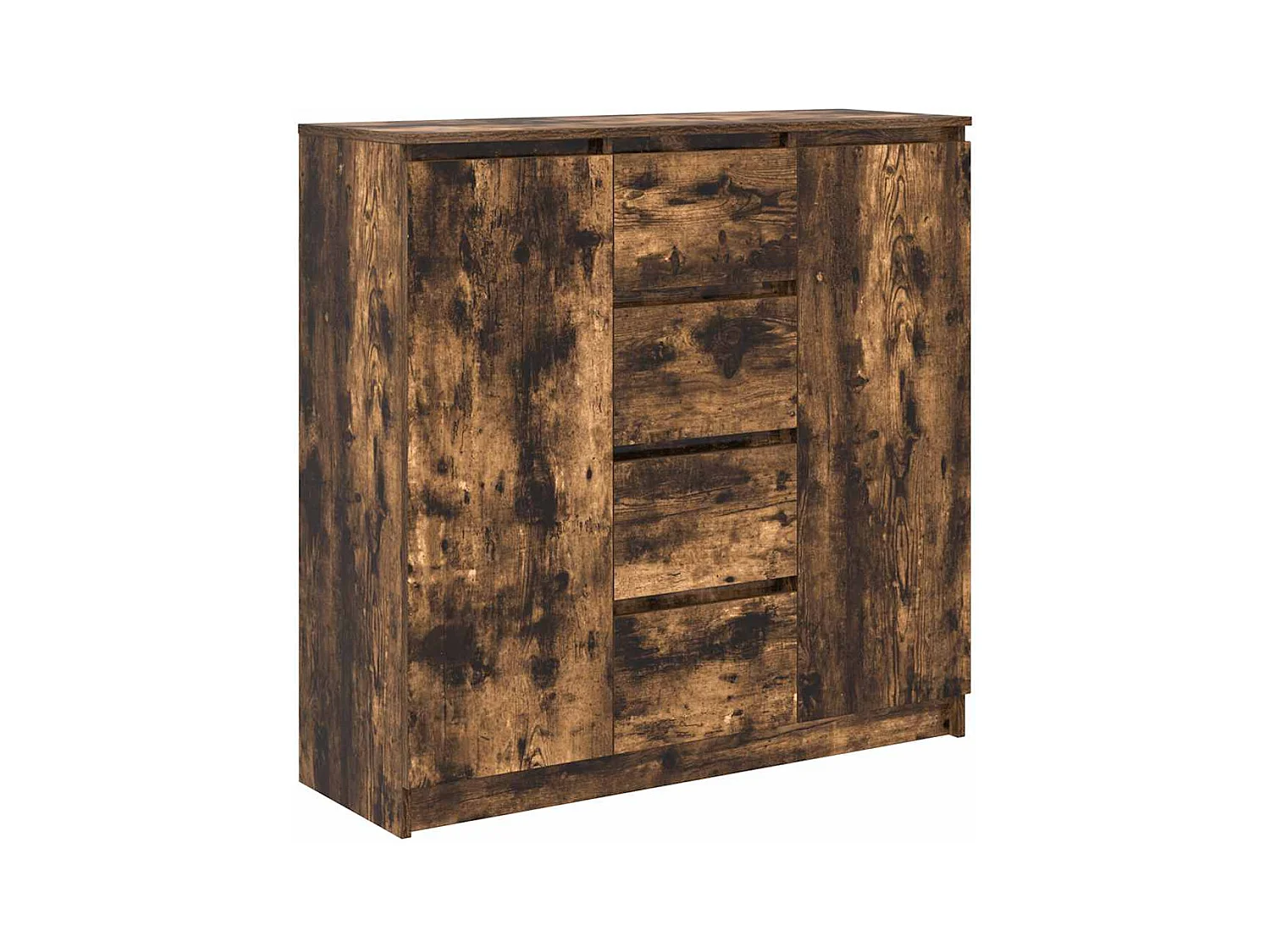 Buffet avec tiroirs chêne fumé 100,5x35x98,5 cm bois ingénierie