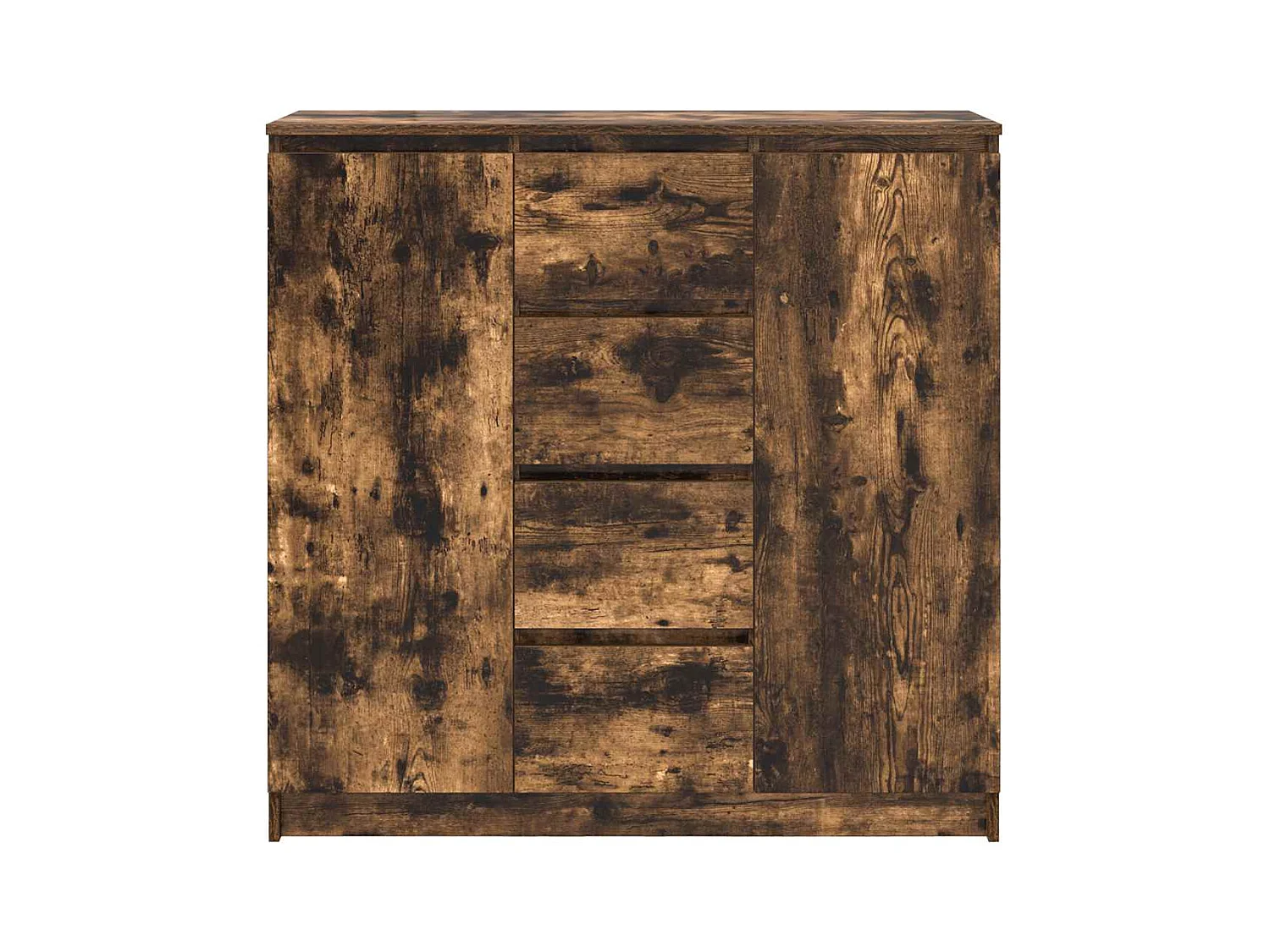 Buffet avec tiroirs chêne fumé 100,5x35x98,5 cm bois ingénierie