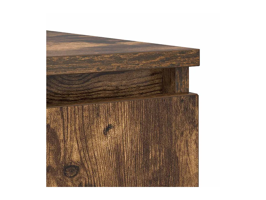 Buffet avec tiroirs chêne fumé 100,5x35x98,5 cm bois ingénierie