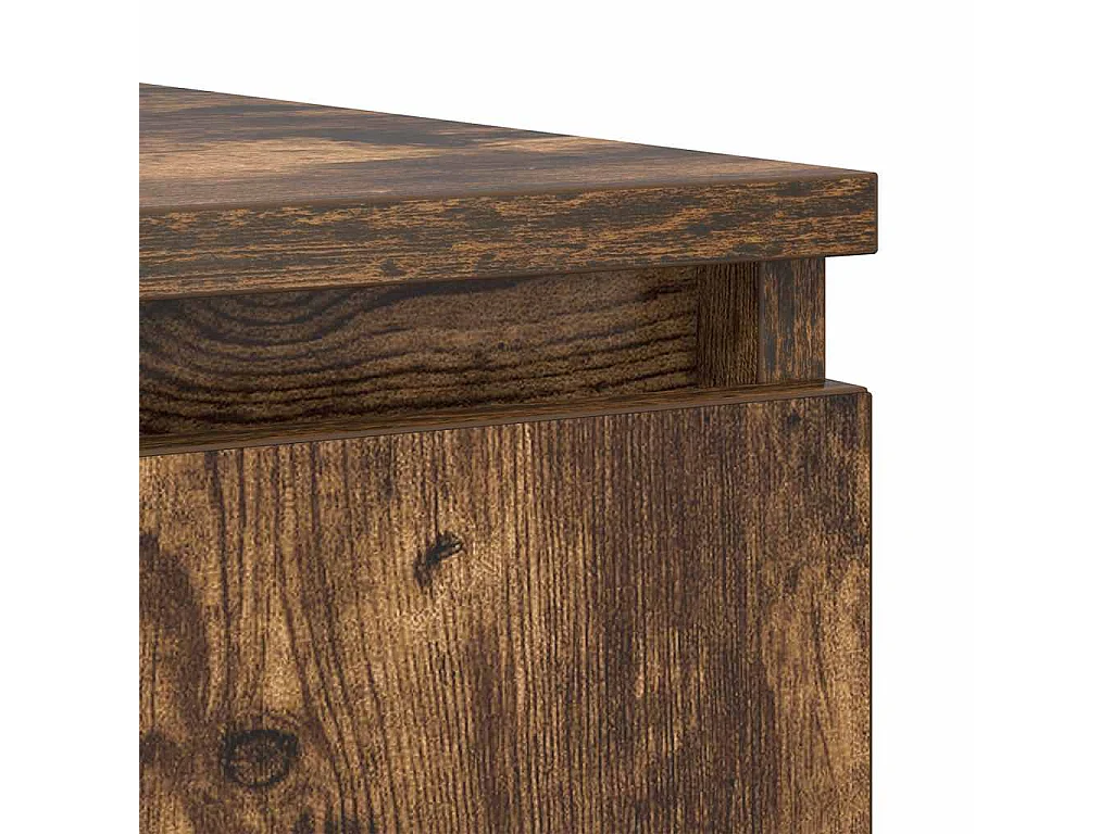 Buffet avec tiroirs chêne fumé 100,5x35x98,5 cm bois ingénierie