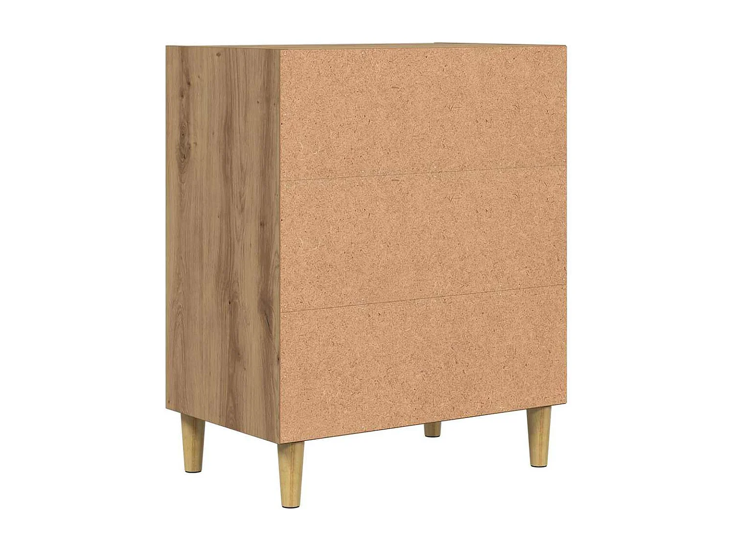 Buffet chêne artisanal 57x35x75 cm bois d'ingénierie