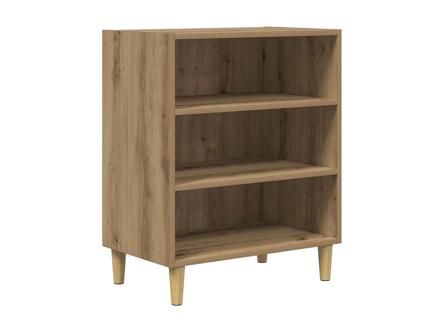 Buffet chêne artisanal 57x35x75 cm bois d'ingénierie