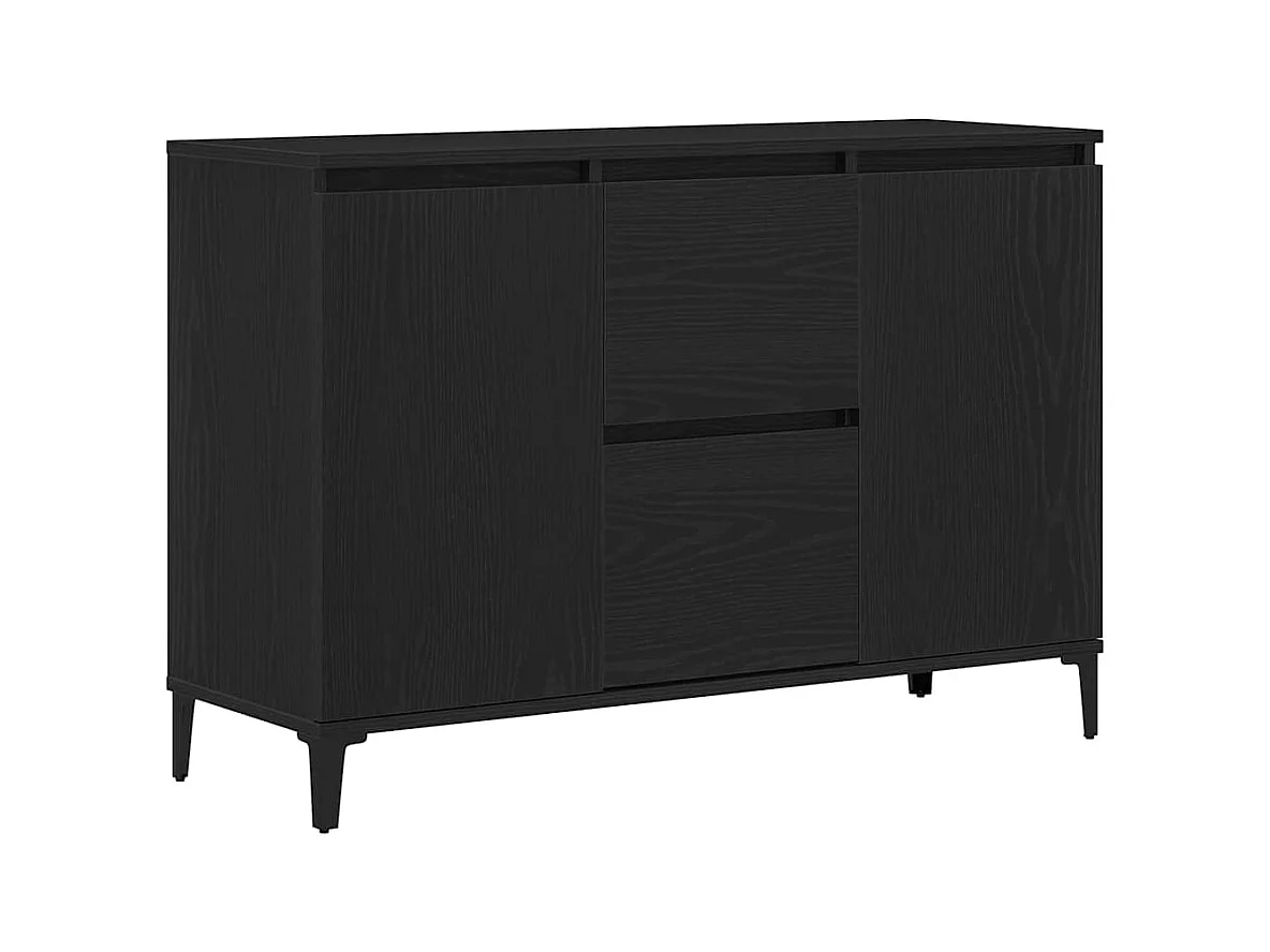 Buffet avec tiroir Noir 104 x 35 x 70 cm Bois d'ingénierie